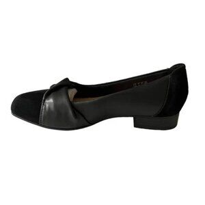 Clarks Tilmont Dalia Pumps Women's Black Combi Leather Classic Flat Size 8.5
